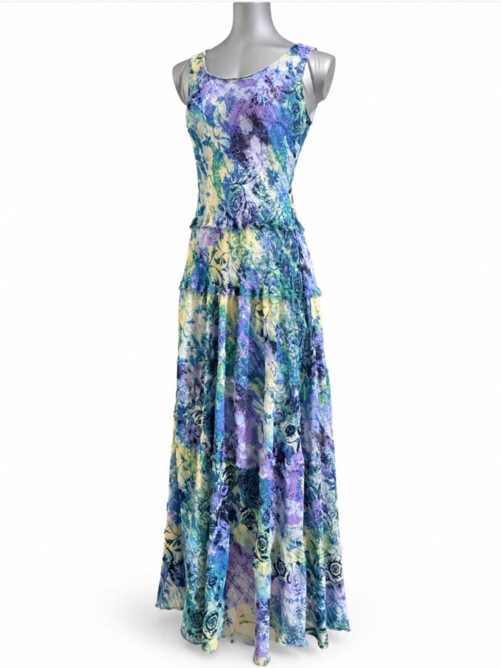 Jones Studio Women's Floral Print Sleeveless Maxi Dress Size: 2